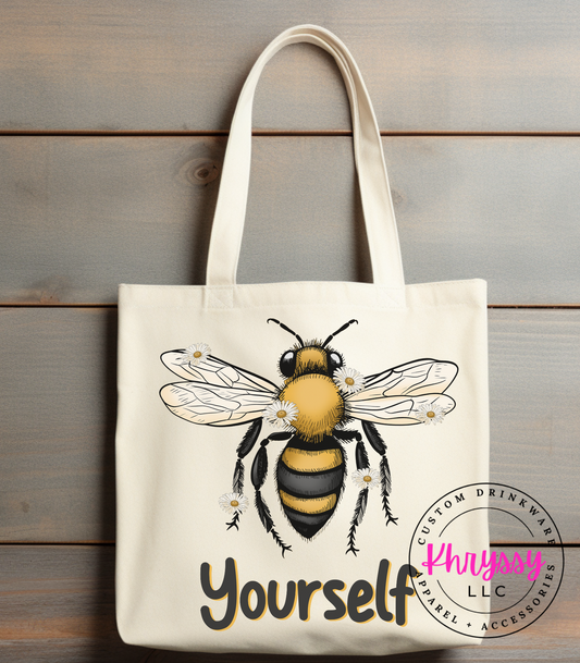 Bee Yourself Canvas Tote Bag