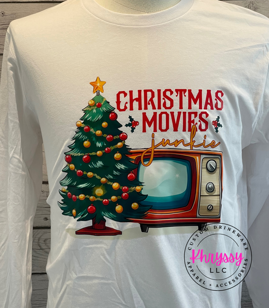 READY TO SHIP: Christmas Movie Junkie Unisex Shirt