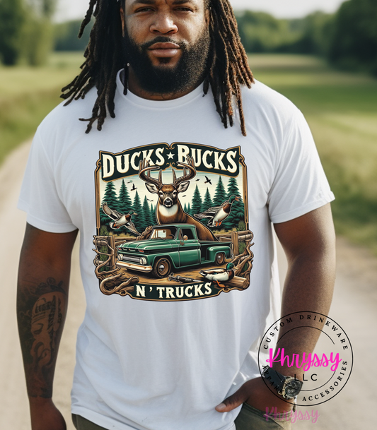 Ducks, Bucks N' Trucks Outdoor Enthusiast Unisex Shirt!