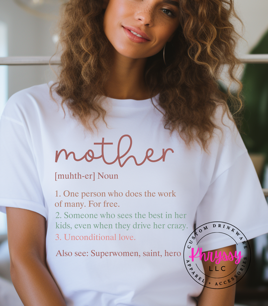 Mother [Noun] Unisex Shirt: Celebrating Motherhood in Style
