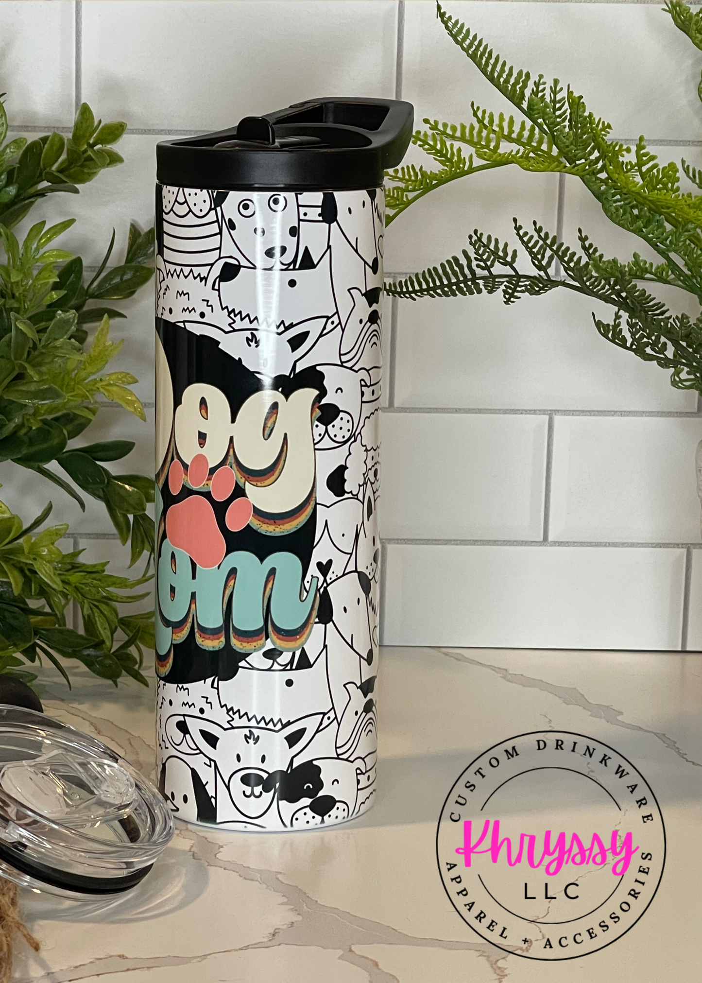 READY TO SHIP Woof-tastic Dog Mom Tumbler: Celebrate Your Canine Love in Style!