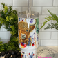 READY TO SHIP: Highland Cow Wildflower Tumbler - Stay Refreshed in Rustic Style!