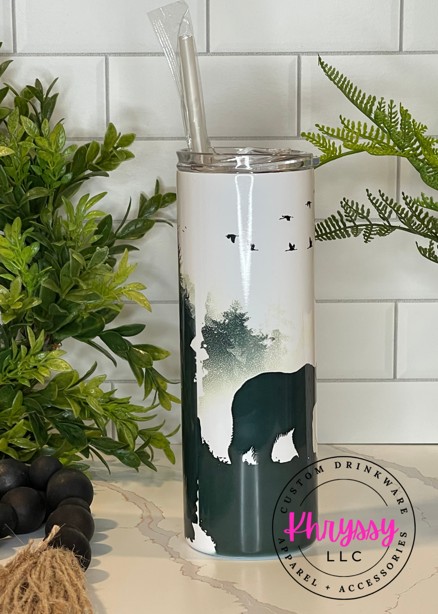 READY TO SHIP Wilderness Warrior Black Bear Hunter Tumbler