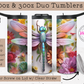 3D Dragonfly 20oz Tumbler with Straw