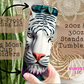 3D 20oz Tiger Tumbler with Straw