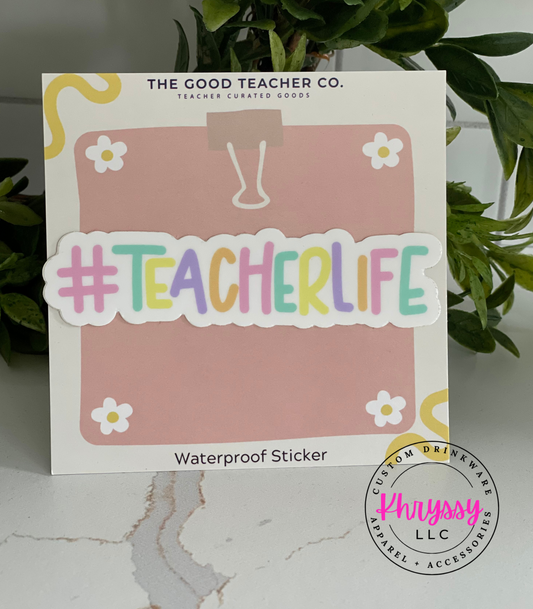 Teacher Life Laptop Waterproof Sticker