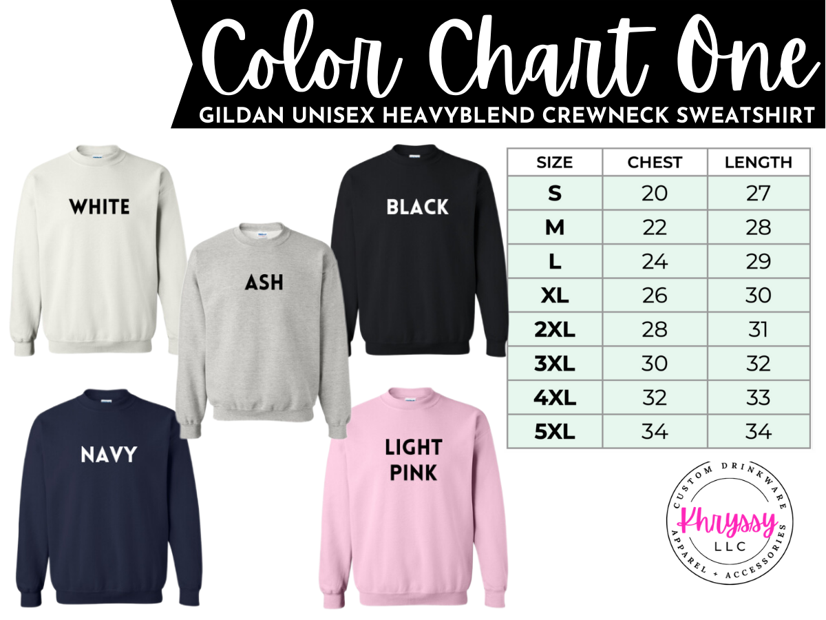 Design Your Own ADULT UNISEX CREWNECK (FULL FRONT & FULL BACK)