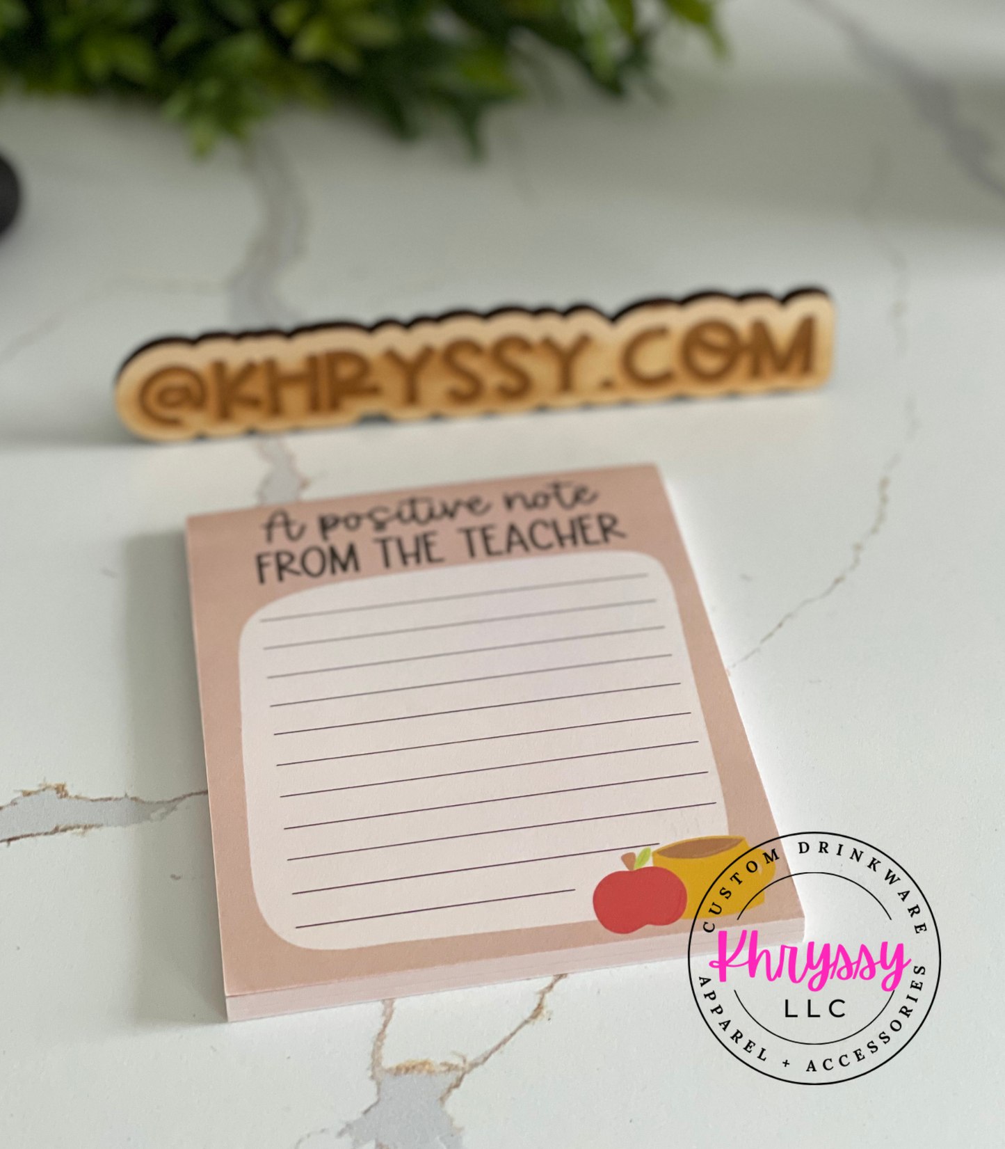 A Positive Note from the Teacher Note Pad