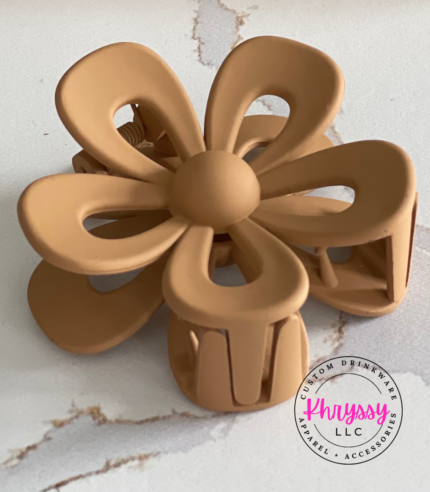 Brown Flower Claw Hairclip