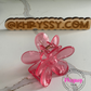 Clear Pink Flower Claw Hairclip