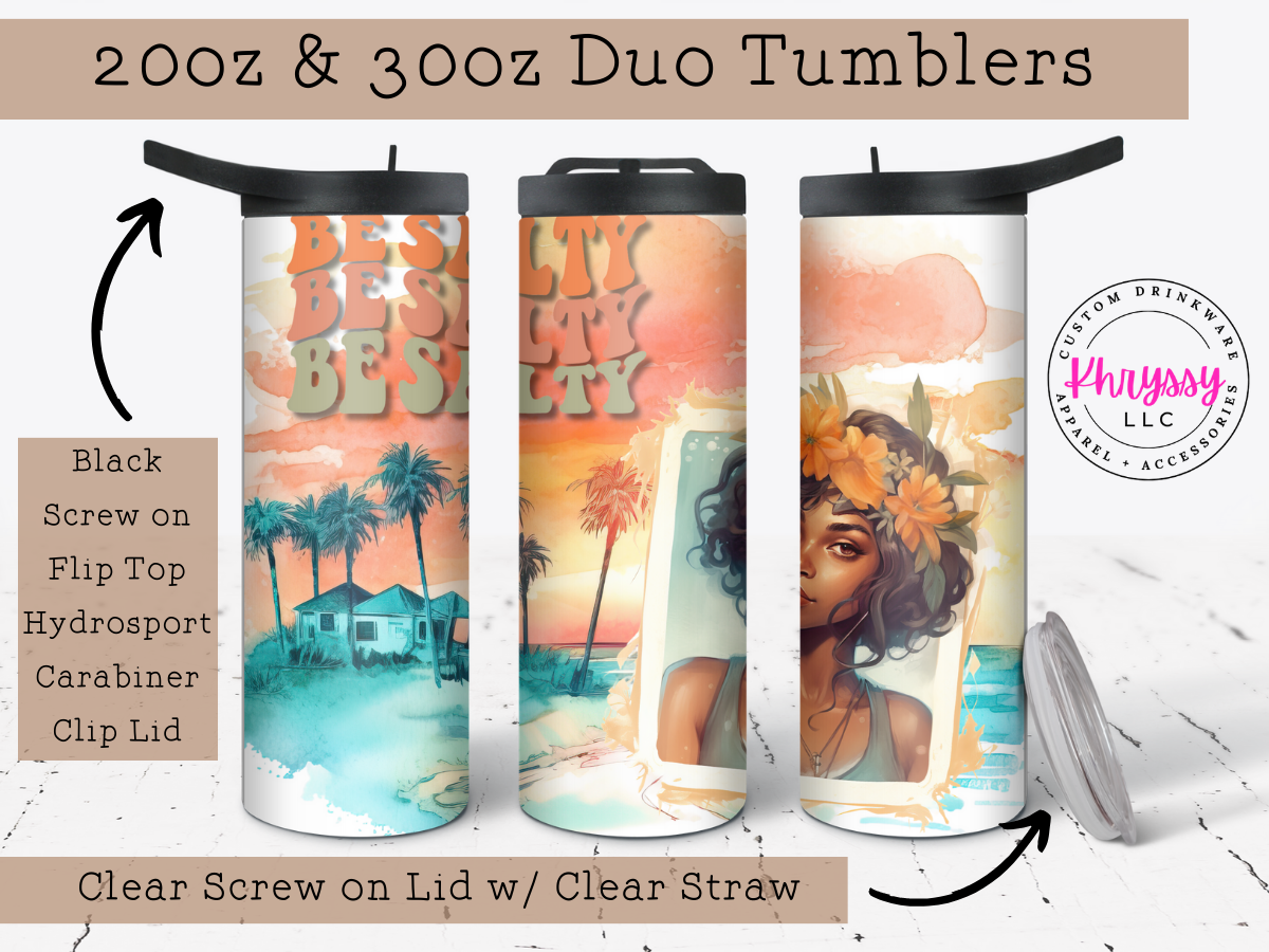 Be Salty 20oz Beach Tumbler with Straw