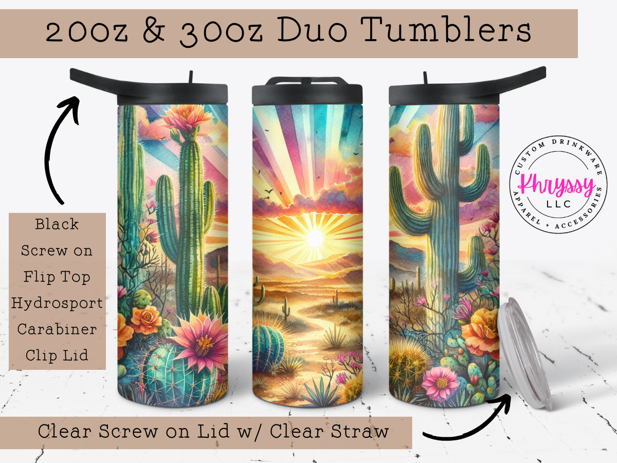 Desert Sunset Serenity 20oz Tumbler with Straw