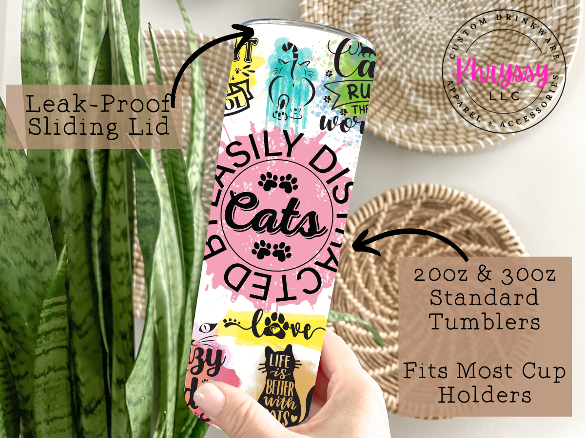 Easily Distracted By Cats 20oz Tumbler