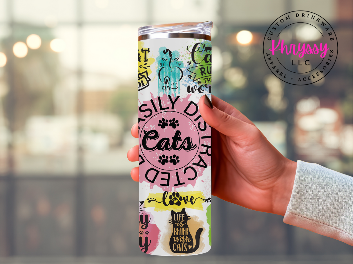 Easily Distracted By Cats 20oz Tumbler