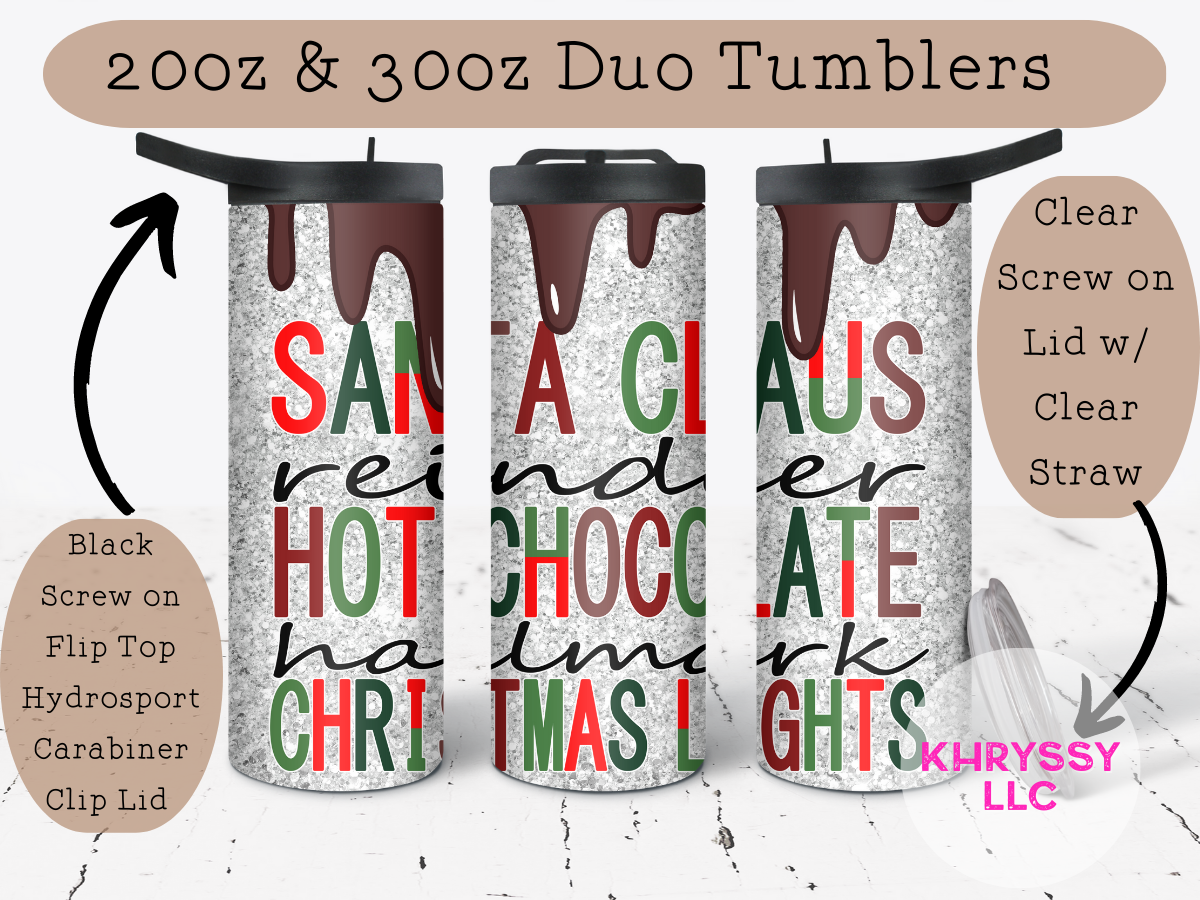 Hot Chocolate & Glitter Christmas Tumbler