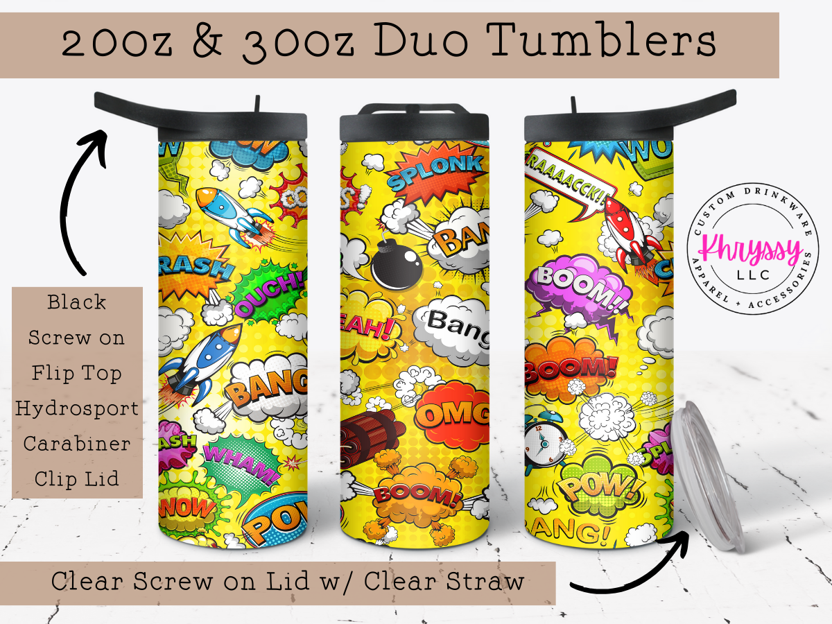 Comic Craze 20oz Tumbler with Straw