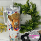 Highland Cow Wildflower Tumbler - Stay Refreshed in Rustic Style!