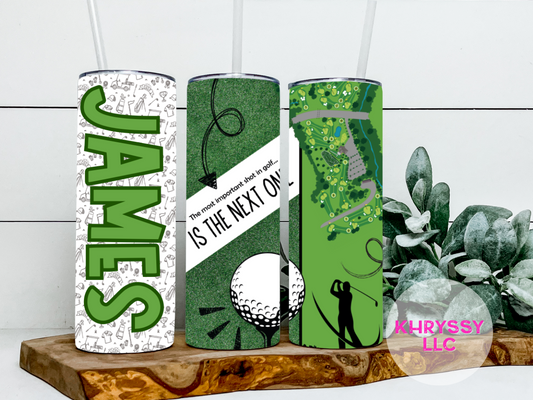 Swing in Style: Personalized Golf Tumbler for the Ultimate Golfer - Stay Refreshed on the Fairway
