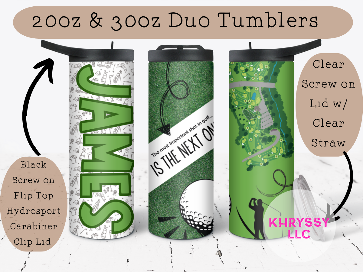 Swing in Style: Personalized Golf Tumbler for the Ultimate Golfer - Stay Refreshed on the Fairway