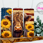 Highland Cow and Sunflowers 20oz Tumbler with Straw