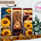 Highland Cow and Sunflowers 20oz Tumbler with Straw