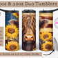 Highland Cow and Sunflowers 20oz Tumbler with Straw