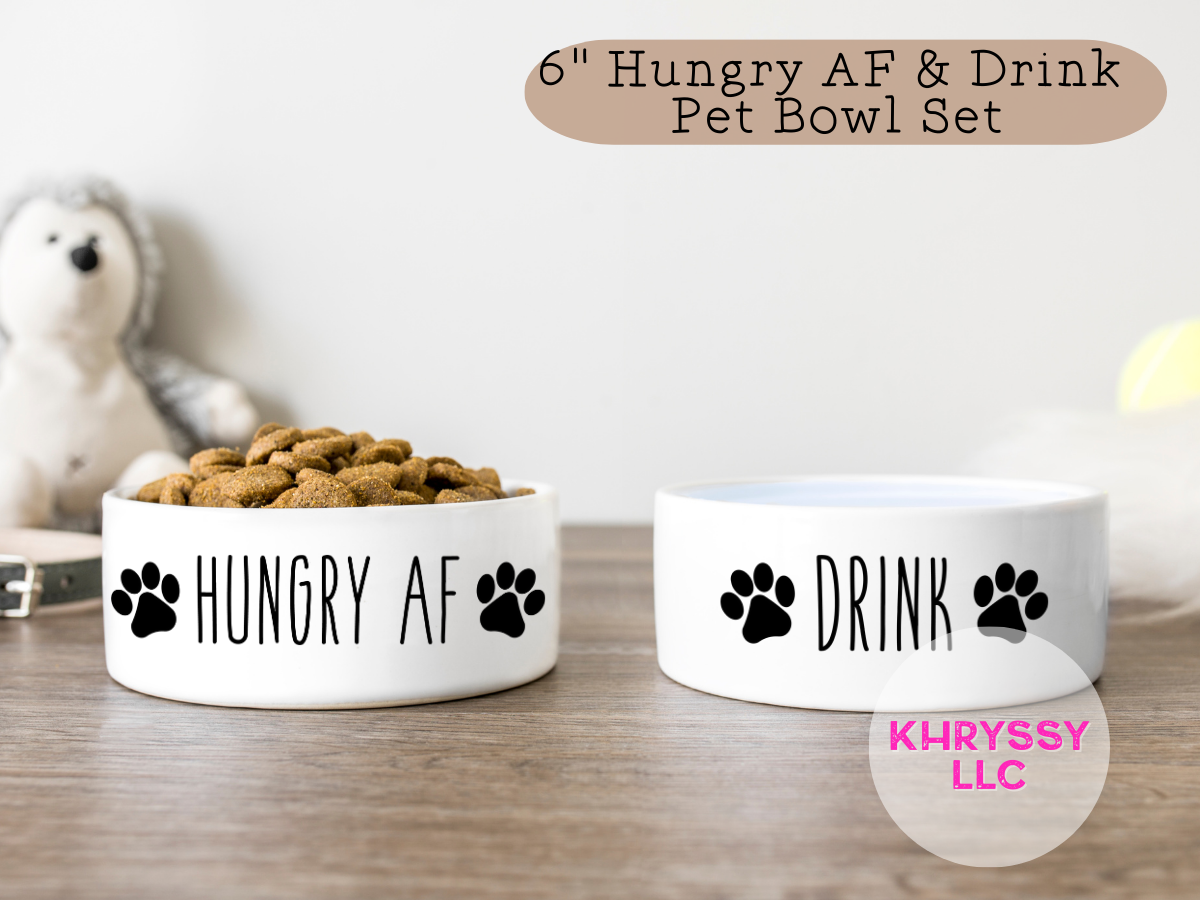 Hungry AF Pet Bowl Set