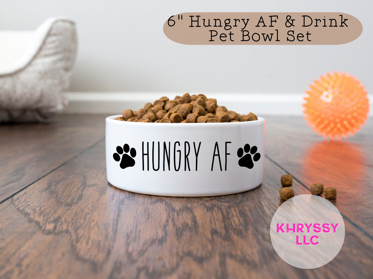 Hungry AF Pet Bowl Set