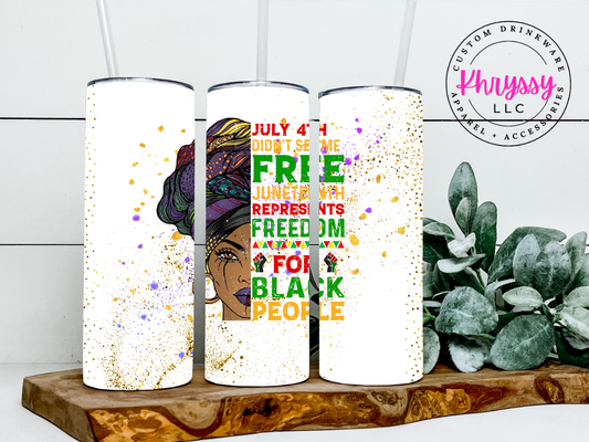 Juneteenth 20oz Tumbler with Straw