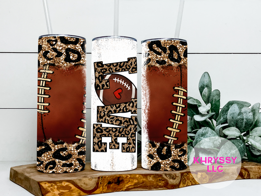 Love Football Tumbler - Embrace Your Passion in Style!