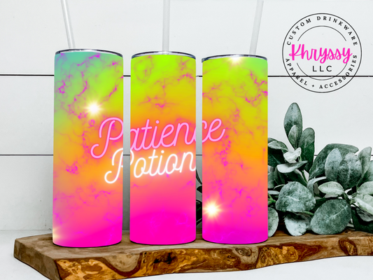 Patience Potion Custom 20/30oz Tumbler with Straw