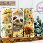 Cute Sloth Surrounded by Sunflowers 20oz Tumbler with Straw