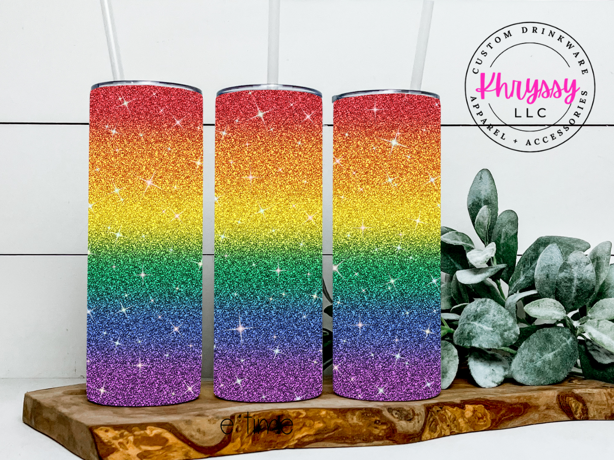 Rainbow Rhapsody 20oz Tumbler with Straw