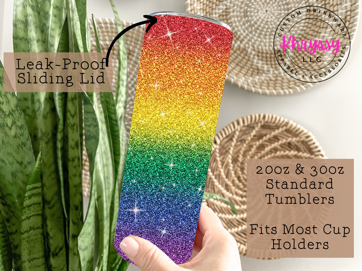 Rainbow Rhapsody 20oz Tumbler with Straw