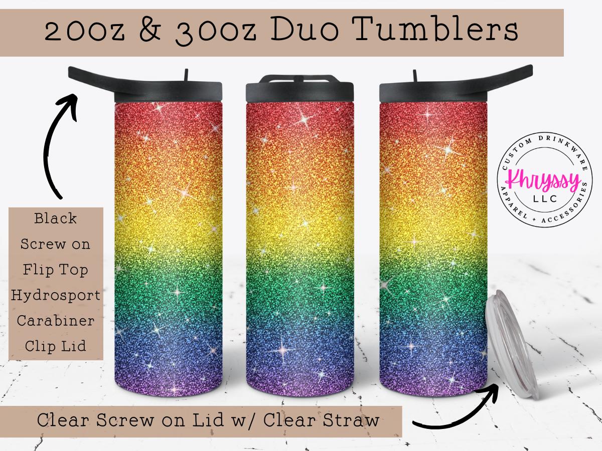 Rainbow Rhapsody 20oz Tumbler with Straw