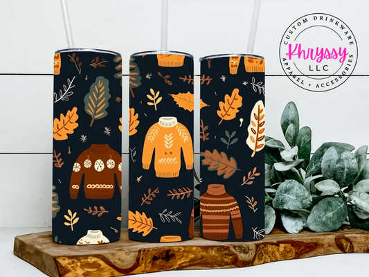 Cozy Comfort 20oz Sweater Weather Tumbler with Straw