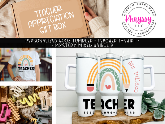 40OZ Teacher Appreciation Gift Box Set