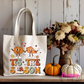 Fall Theme Tis the Season Canvas Tote Bag