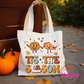 Fall Theme Tis the Season Canvas Tote Bag