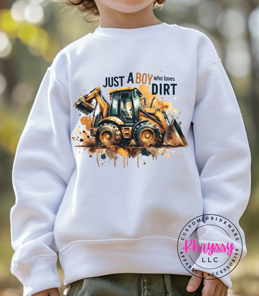 Just a Boy Who Loves Dirt Unisex Shirt
