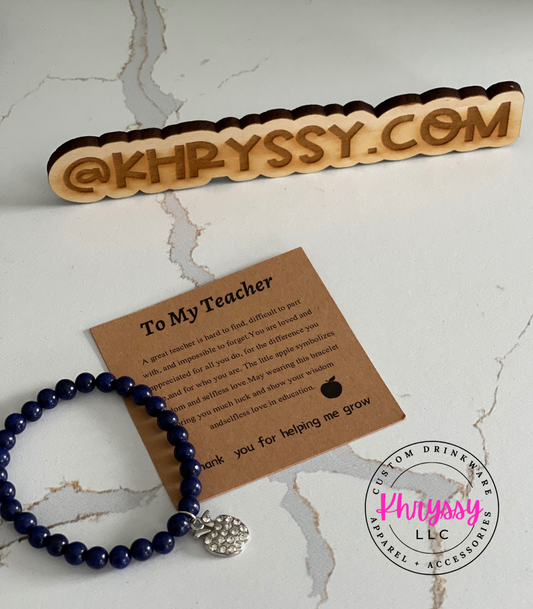 Teacher Lapis Lazuli Stone Bracelet