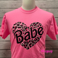 READY TO SHIP: Babe Distressed Heart Apparel