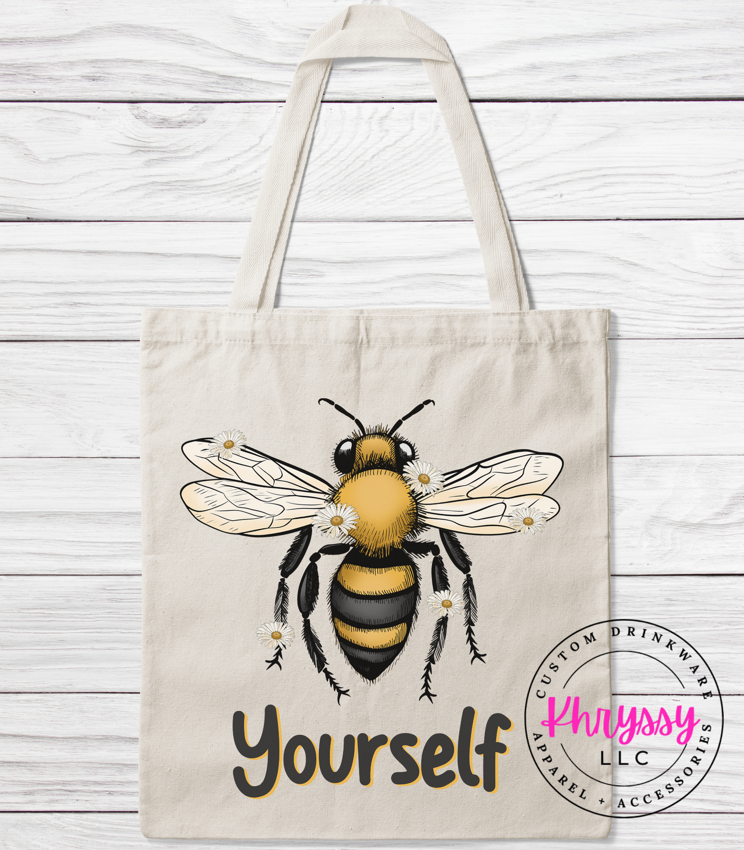 Bee Yourself Canvas Tote Bag