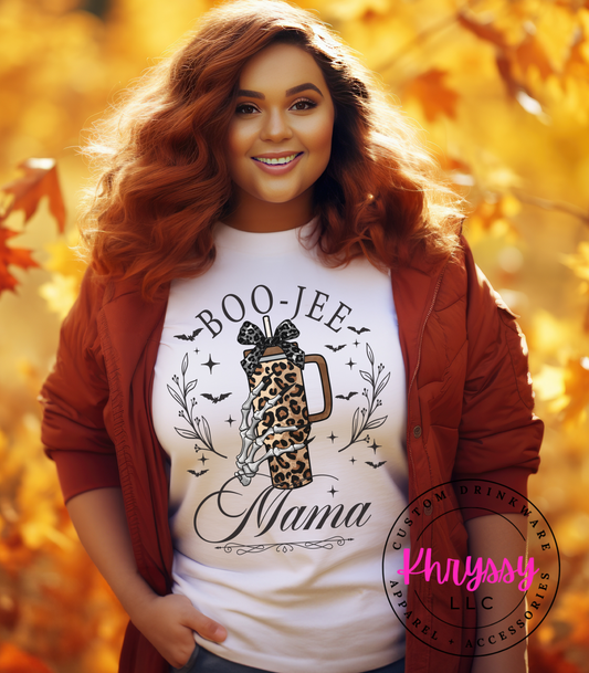 Leopard Print Cup BOO-JEE Mama Unisex Shirt