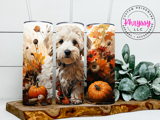 Cozy Canine 20oz Fall Tumbler with Straw