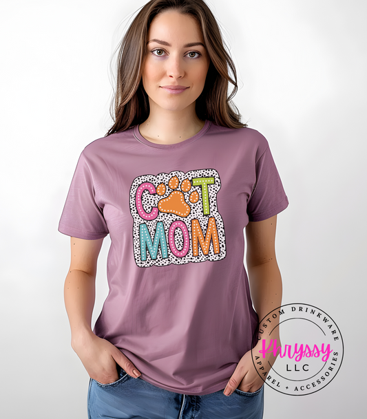 Cat Mom Dalmatian Dots Unisex Shirt