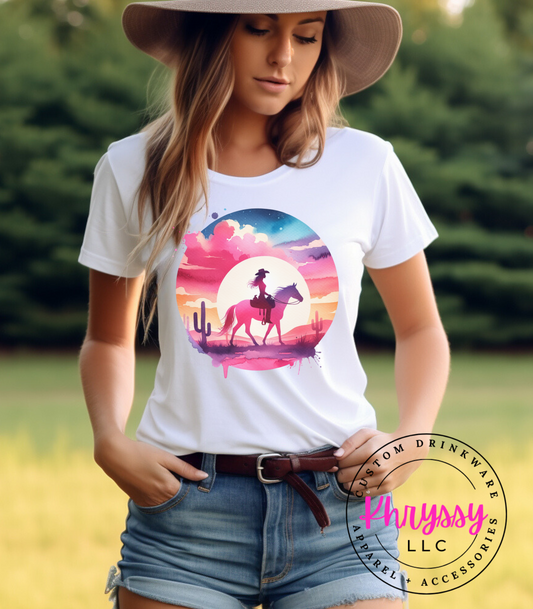 Ride in Style: Cowgirl Chic Unisex Shirt