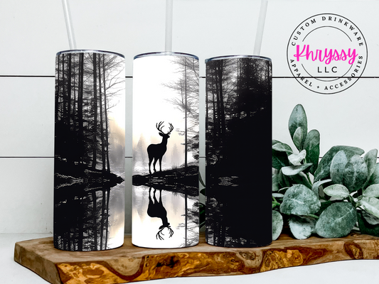 Dark Deer 20oz Tumbler with Straw