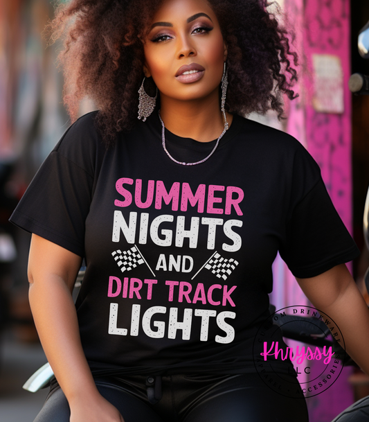 Summer Nights and Dirt Track Lights Unisex Shirt