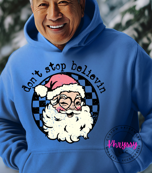 Don't Stop Believing Unisex Santa Shirt